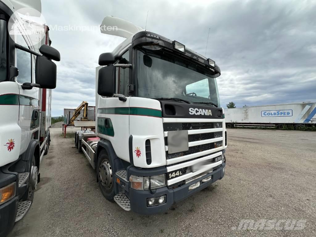 Scania R 124 LB Containerframe/Skiploader trucks