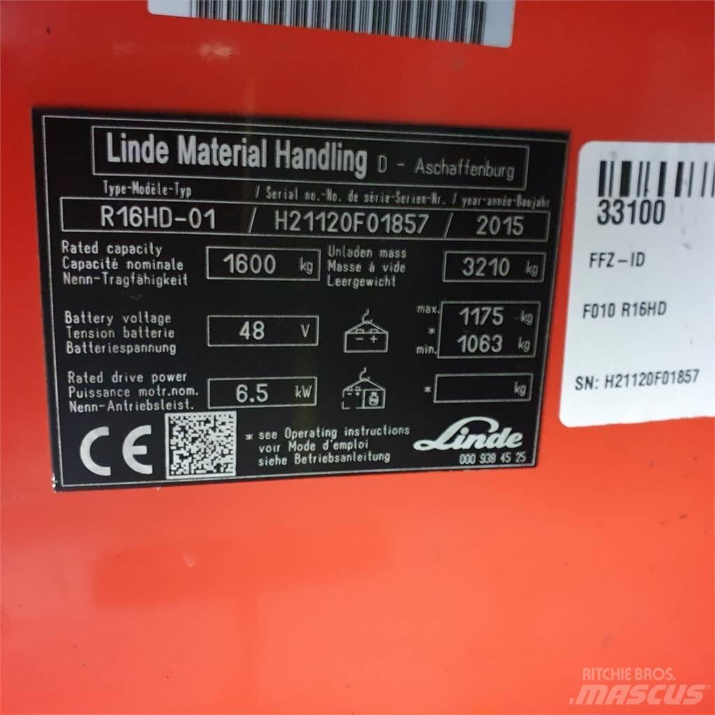 Linde R16HD Reach truck