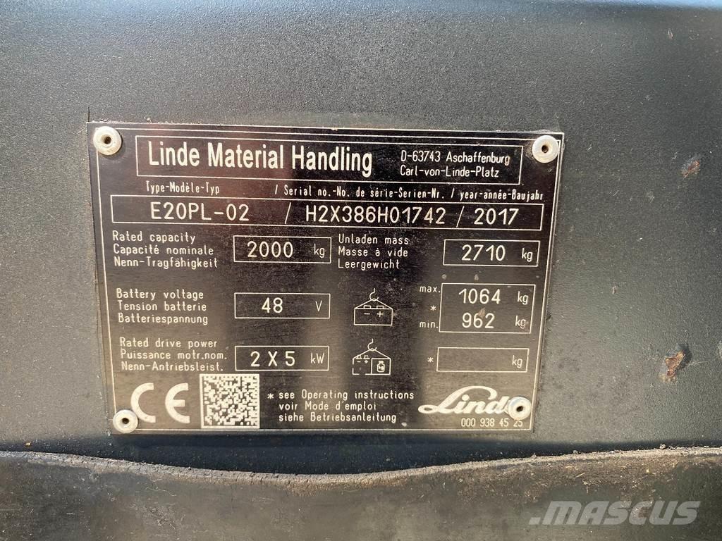 Linde E20PL-02 Electric forklift trucks