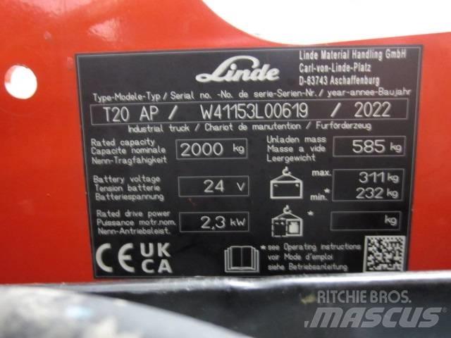 Linde T20AP Low lifter with platform