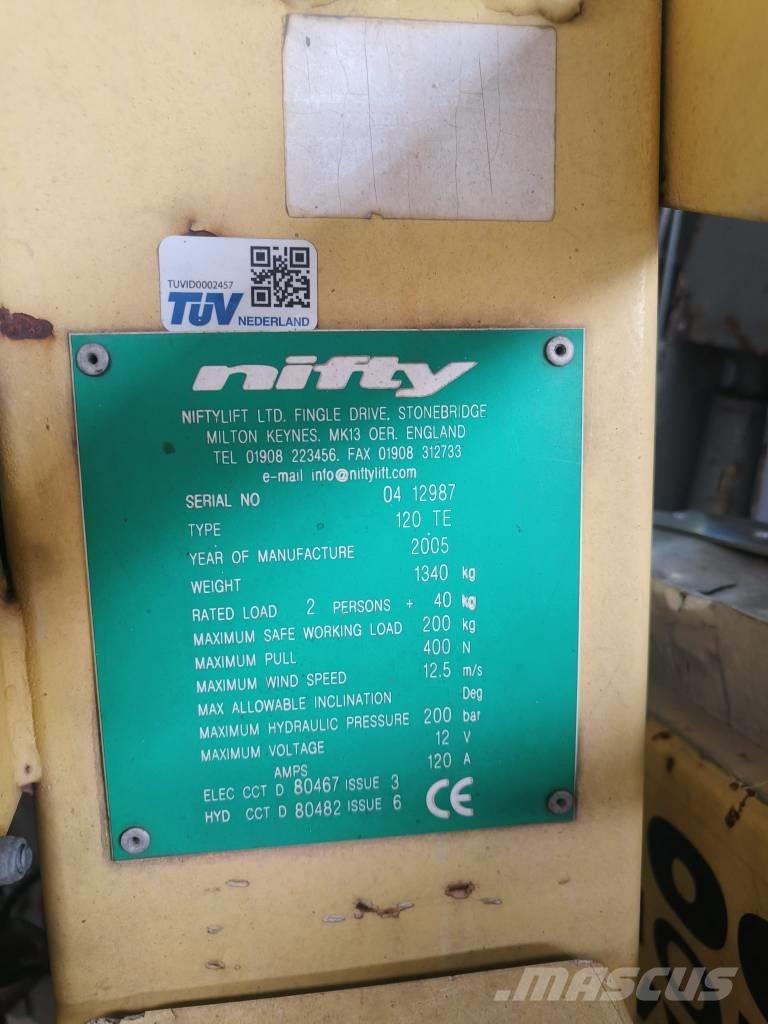 Niftylift 120 TE Trailer mounted aerial platforms