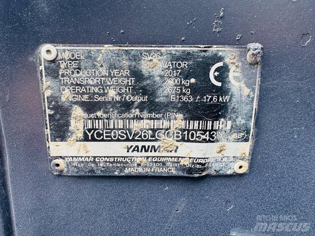 Yanmar SV 26 Mini excavators < 7t