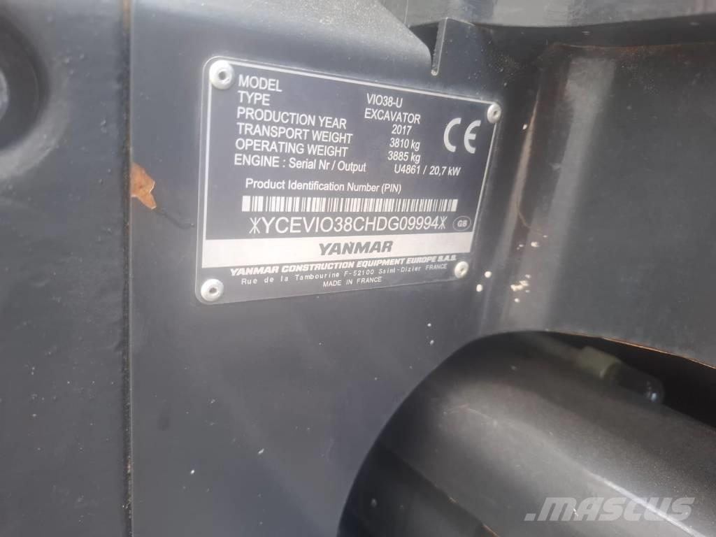 Yanmar Vio 38-U Mini excavators < 7t