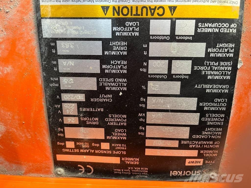 Snorkel TM 12 Vertical mast lifts