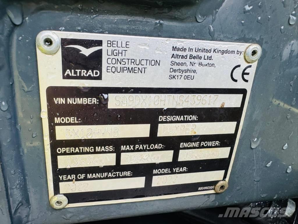 Altrad Belle DX1000 Site dumpers