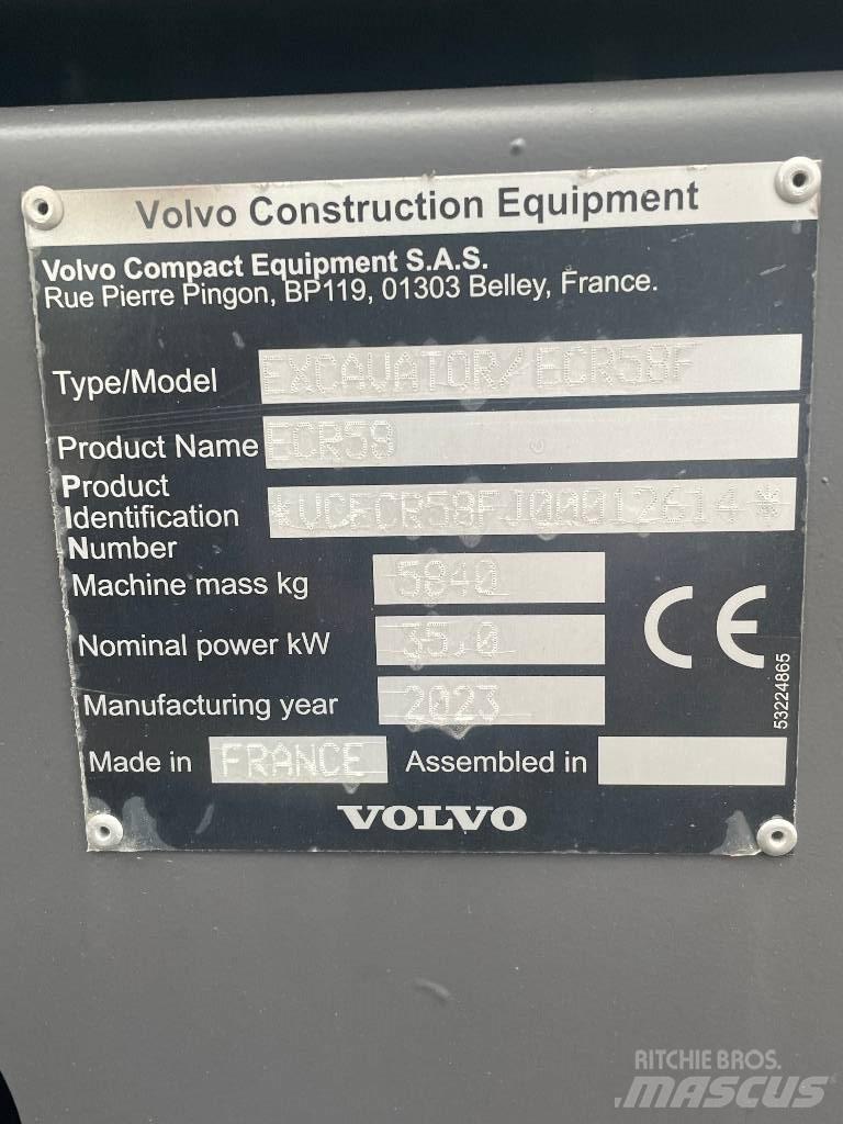 Volvo ECR 58 F Mini excavators < 7t
