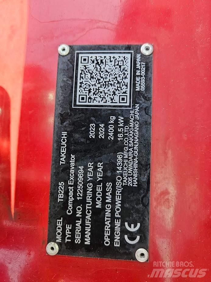 Takeuchi TB225 V0 Mini excavators < 7t