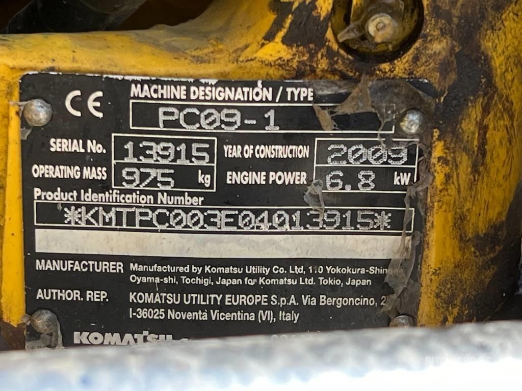 Komatsu PC 09-1 Mini excavators < 7t