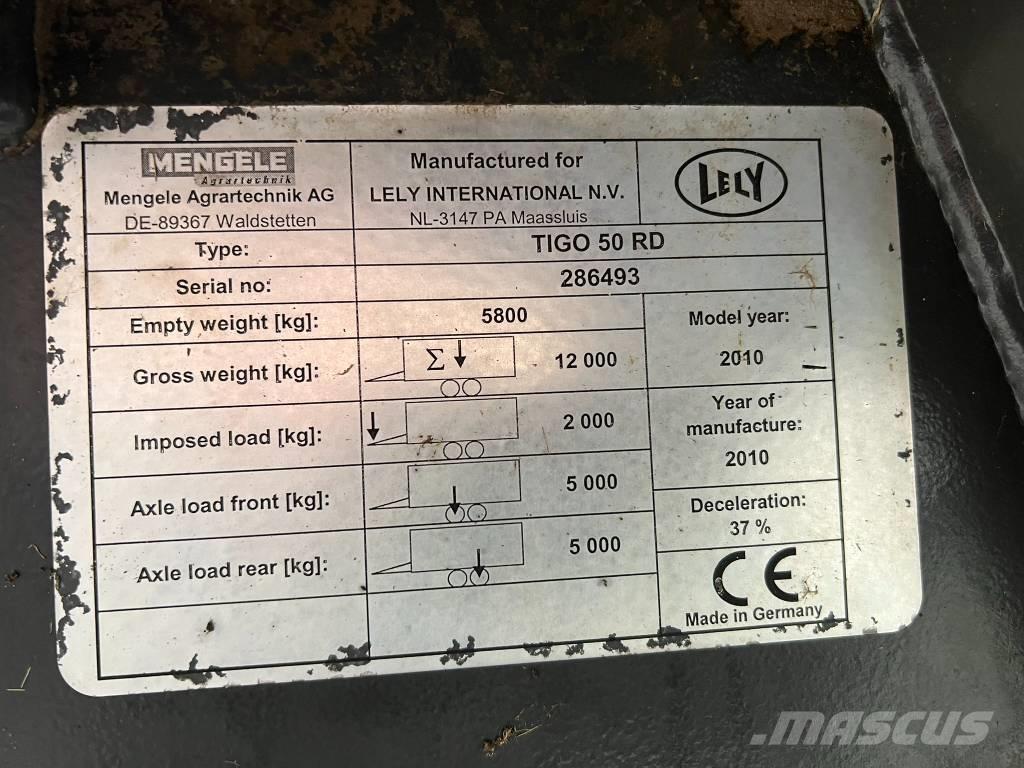 Lely Tigo 50 R D Self loading trailers