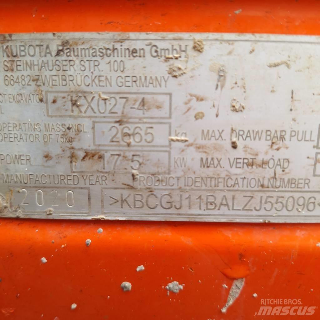 Kubota KX 027-4 Mini excavators < 7t