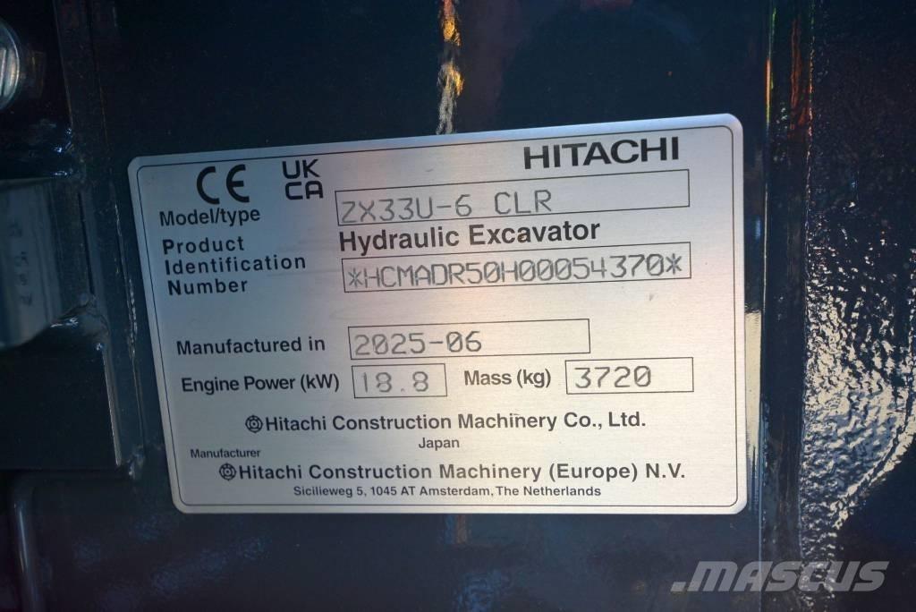 Hitachi ZX 33 U-6 Mini excavators < 7t