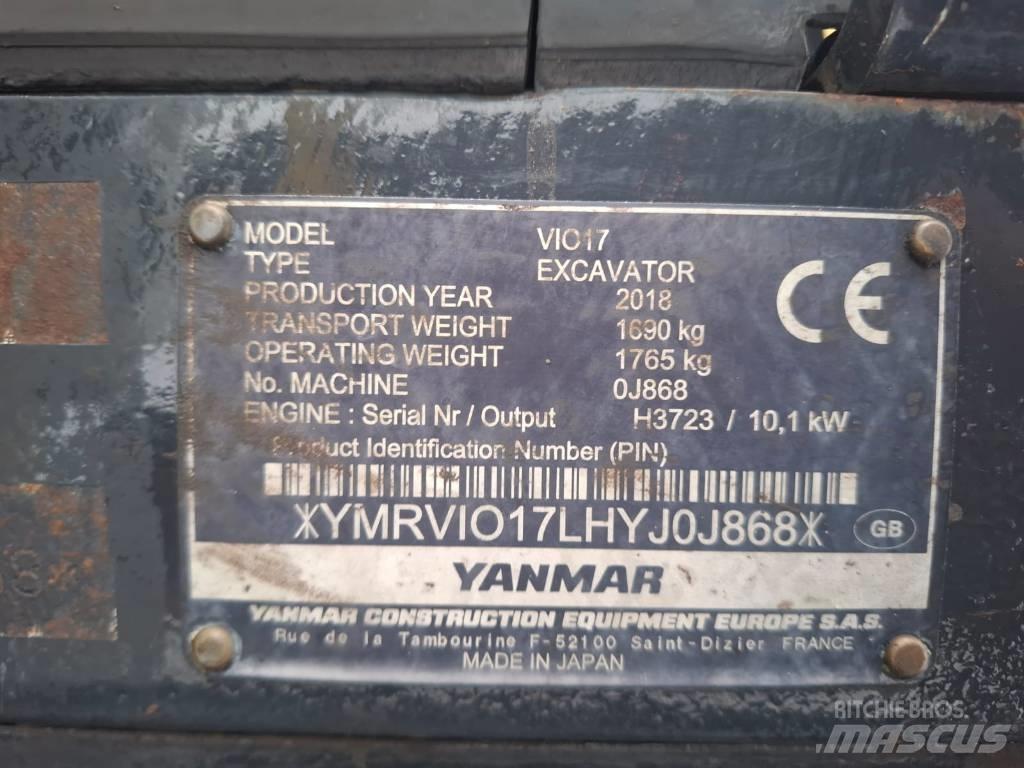 Yanmar Vio 17 Mini excavators < 7t