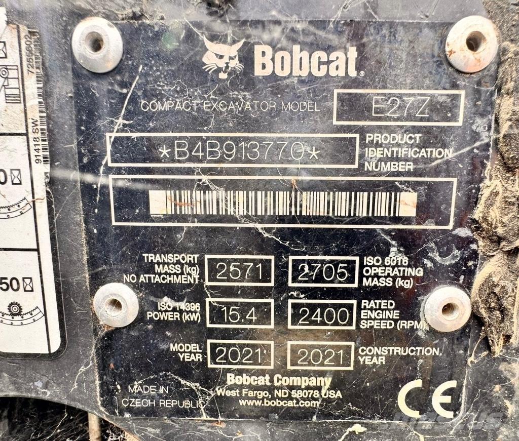 Bobcat E 27z Mini excavators < 7t