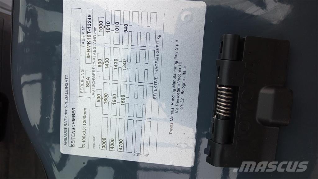 Toyota 8FBMK16T Electric forklift trucks