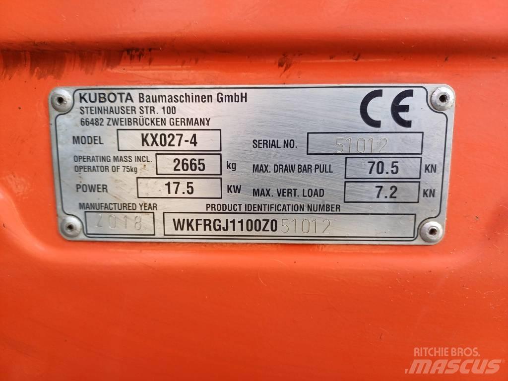 Kubota KX027-4 Mini excavators < 7t