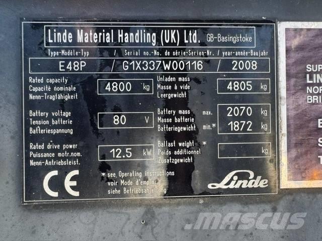 Linde E48P Electric forklift trucks