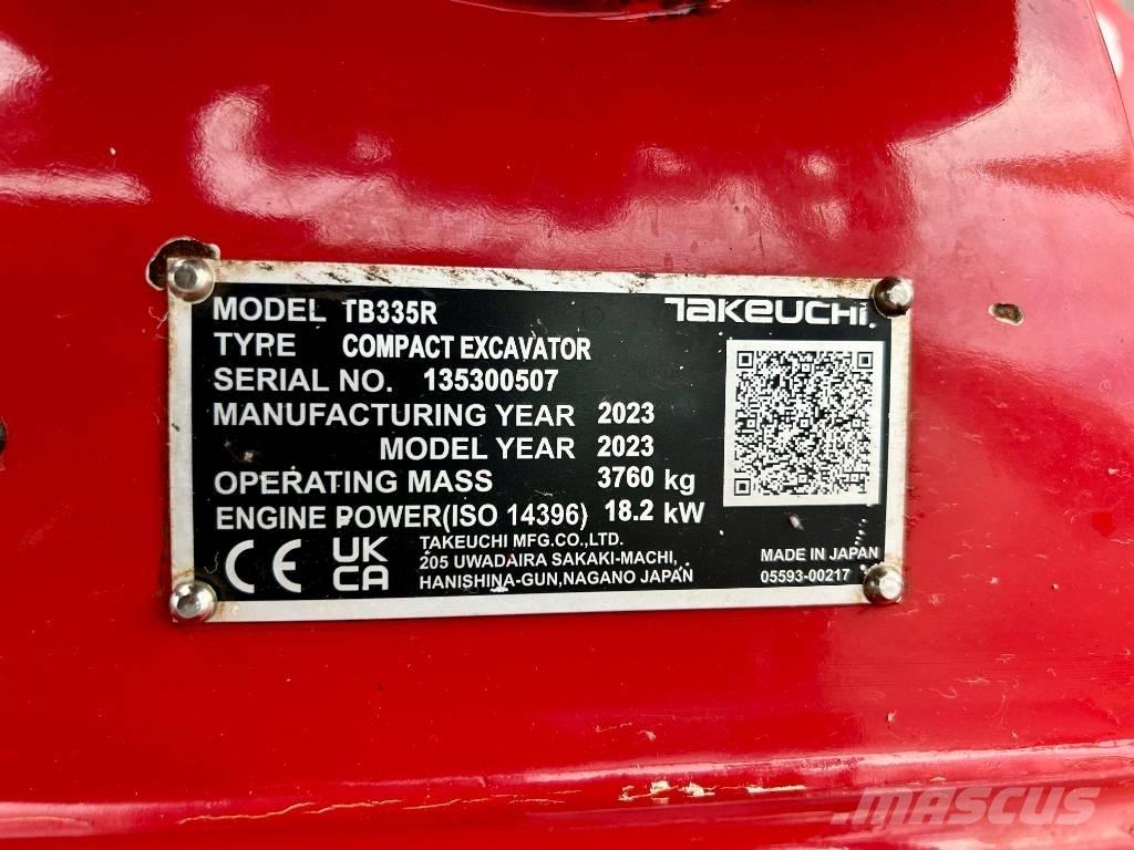 Takeuchi TB 335R V3 Mini excavators < 7t