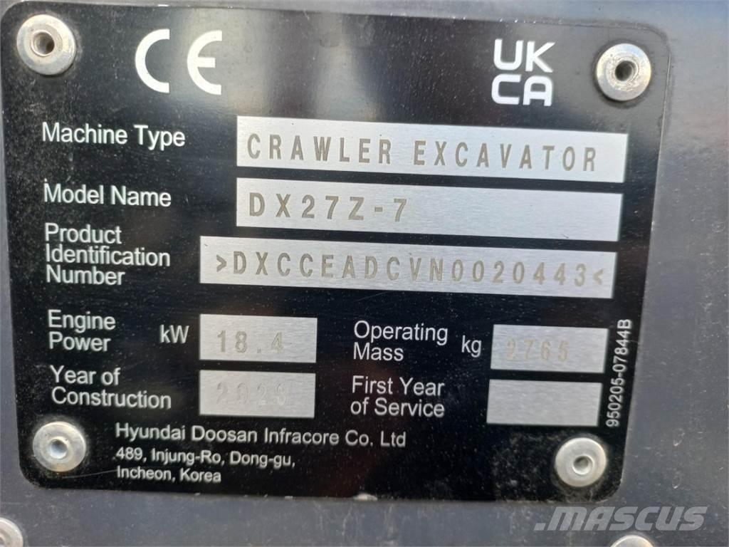 Develon DX27Z-7 Other farming machines