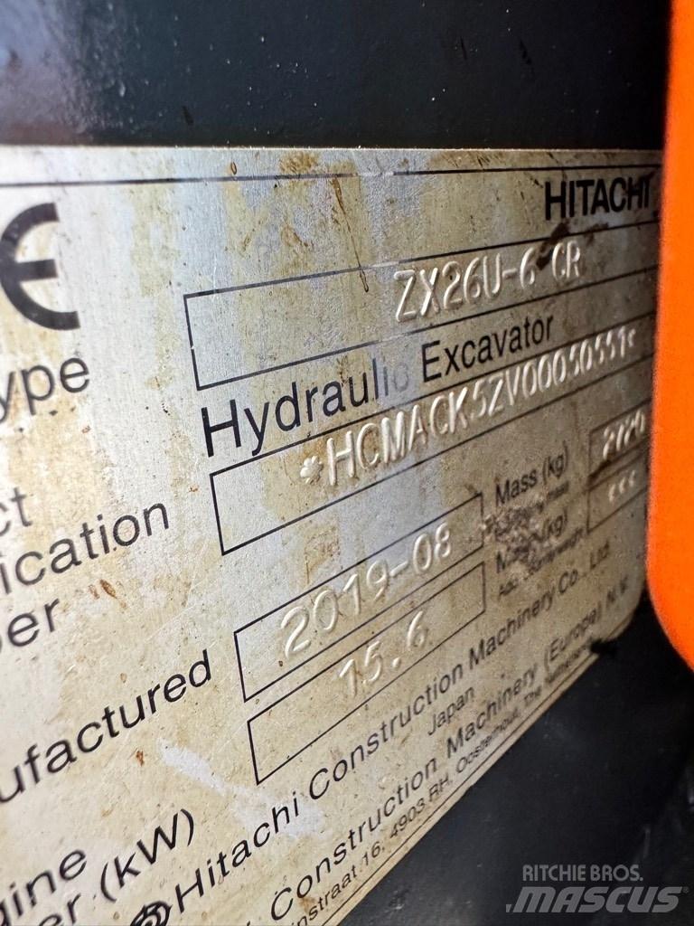 Hitachi 26U-6 CR Mini excavators < 7t