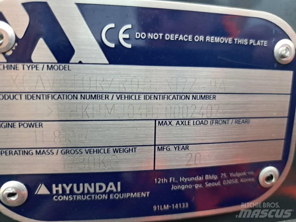 Hyundai R17Z-9AK Mini excavators < 7t