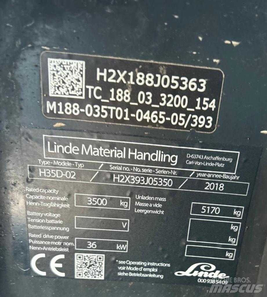 Linde H35D-02 EVO Diesel trucks