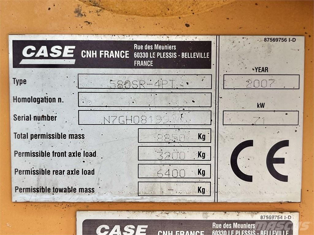 CASE 580 SR TLB's