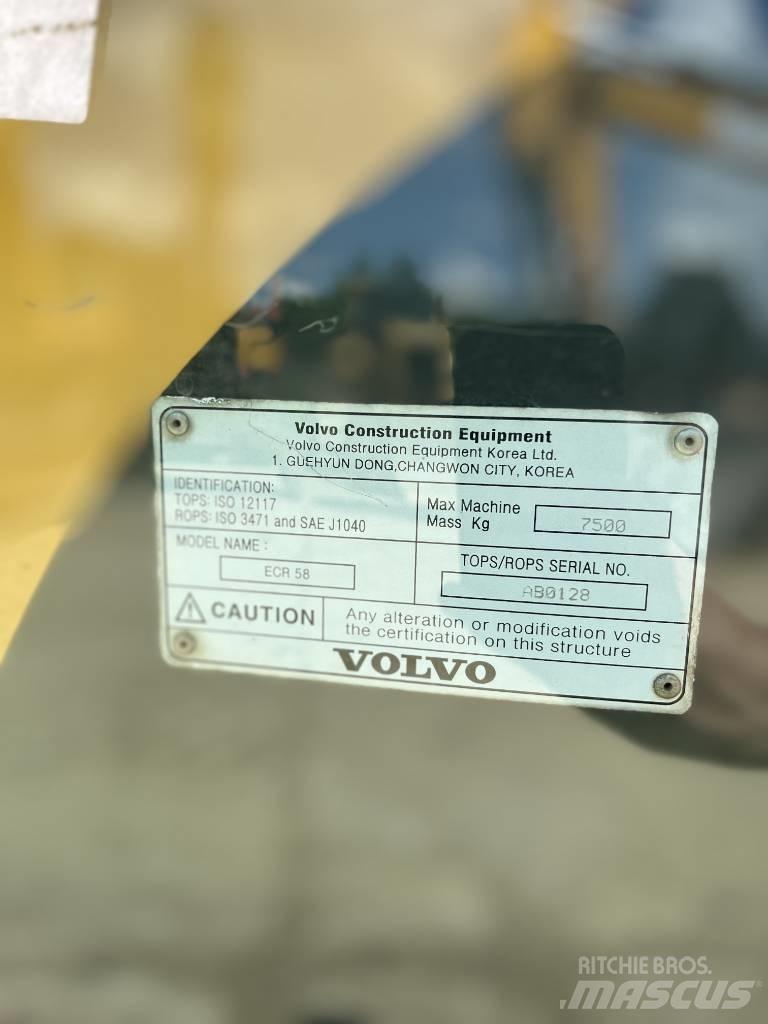 Volvo ECR 58 PLUS Midi excavators  7t - 12t