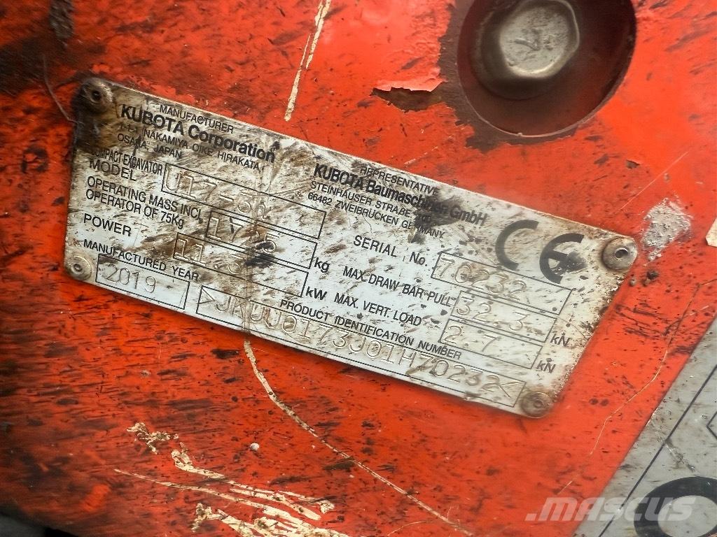 Kubota U 17-3 Mini excavators < 7t