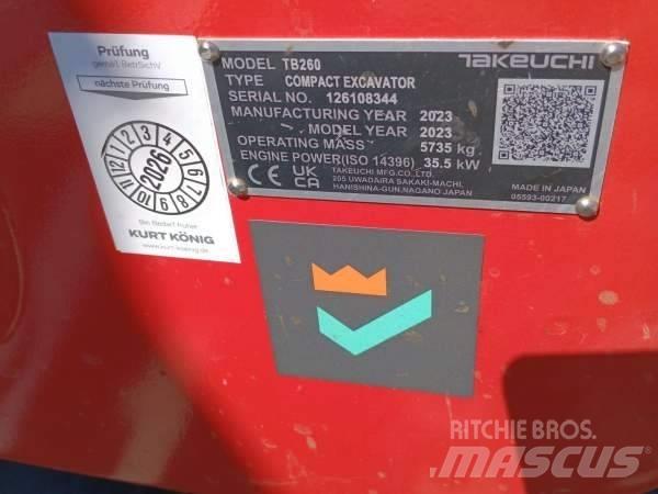 Takeuchi TB 260 Mini excavators < 7t