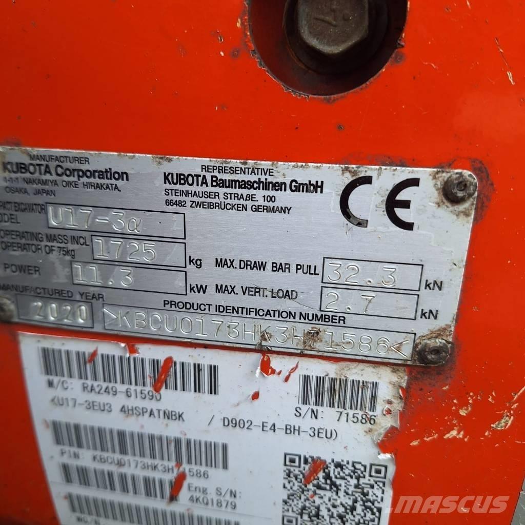 Kubota U 17-3 Mini excavators < 7t