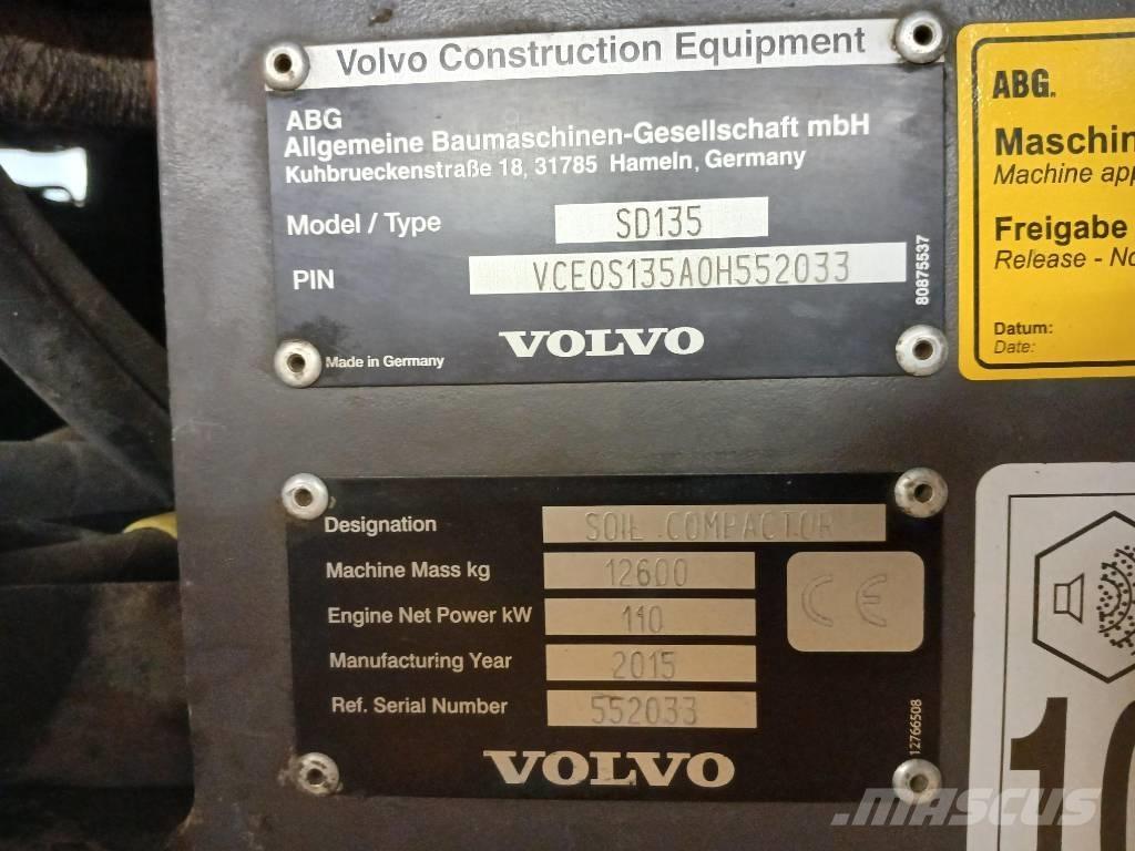 Volvo SD135, Vält Single drum rollers
