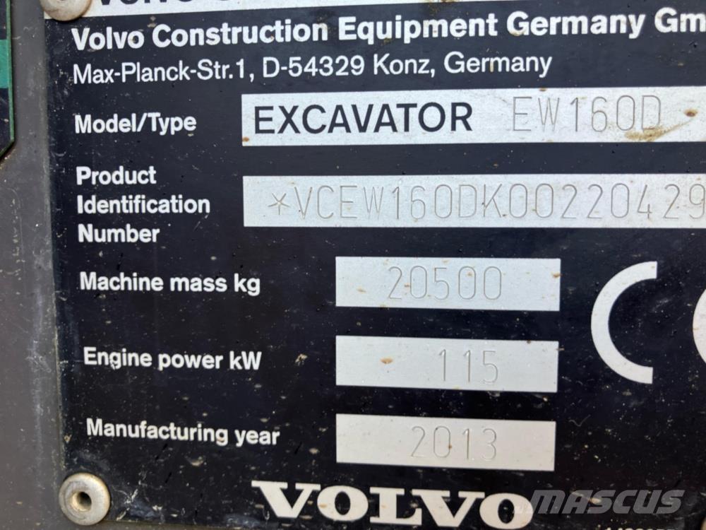 Volvo EW160D Wheeled excavators