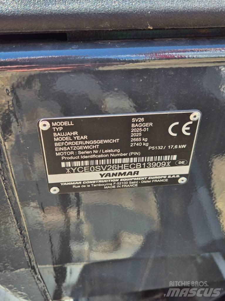 Yanmar SV26 Advance Mini excavators < 7t
