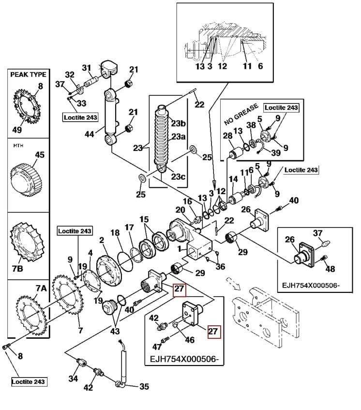  Sworzeń F063515 Harvester heads