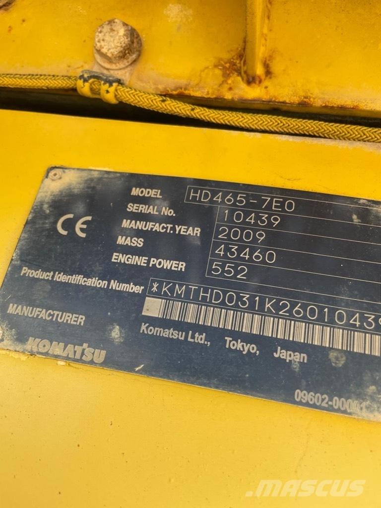 Komatsu HD 465-7 E0 Rigid dump trucks