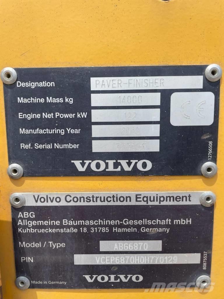 Volvo ABG 6870 Asphalt pavers