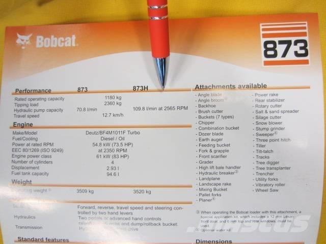 Bobcat 873 HF Skid steer loaders