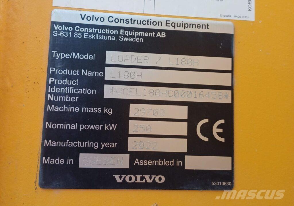 Volvo L180H Wheel loaders