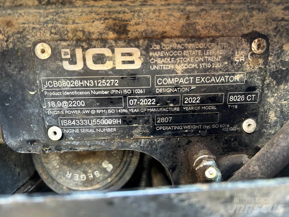 JCB 8026 CTS Mini excavators < 7t
