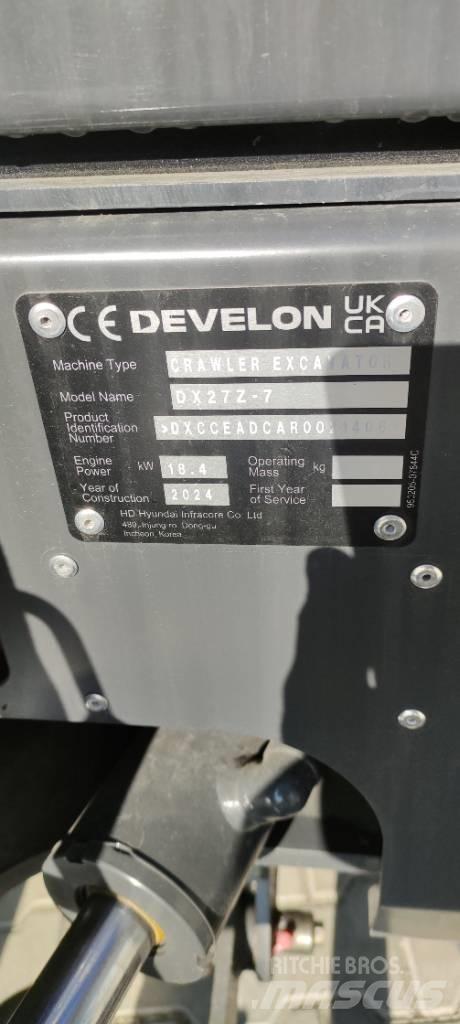 Develon DX 27 Z-7 Mini excavators < 7t
