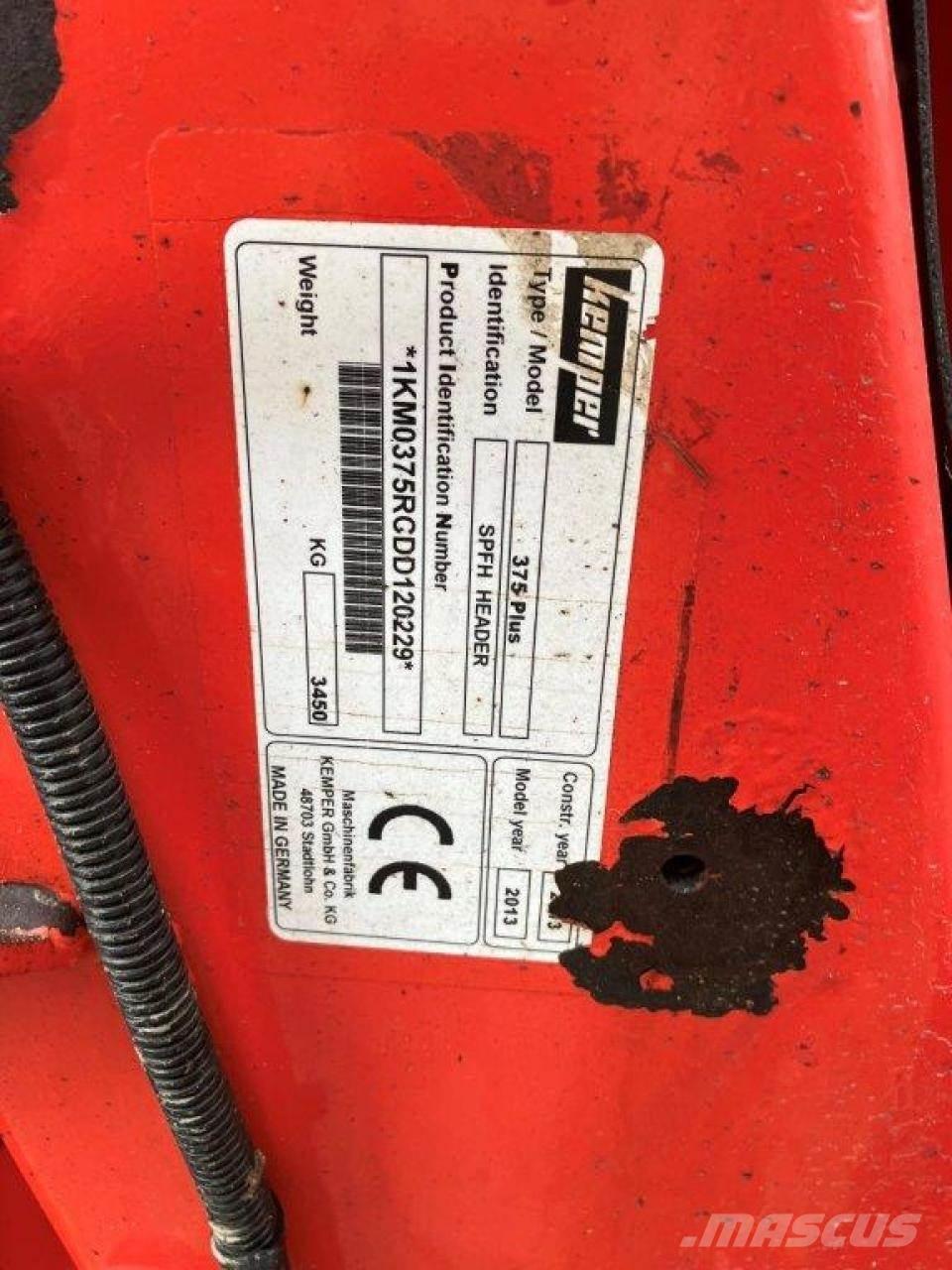 Kemper 375 Combine harvester spares & accessories