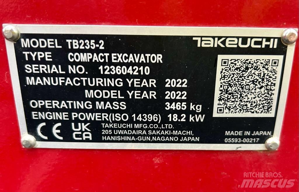 Takeuchi TB 235-2 V3 Mini excavators < 7t