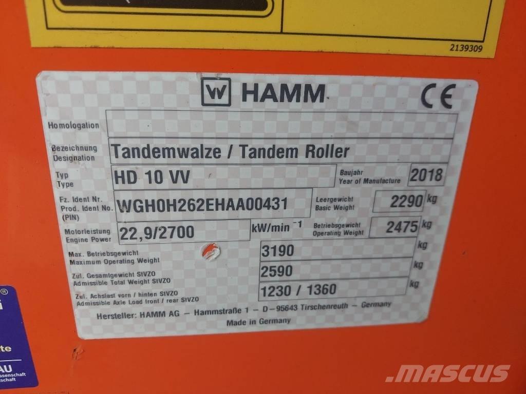 Hamm HD 10 VV Vibrator compactors