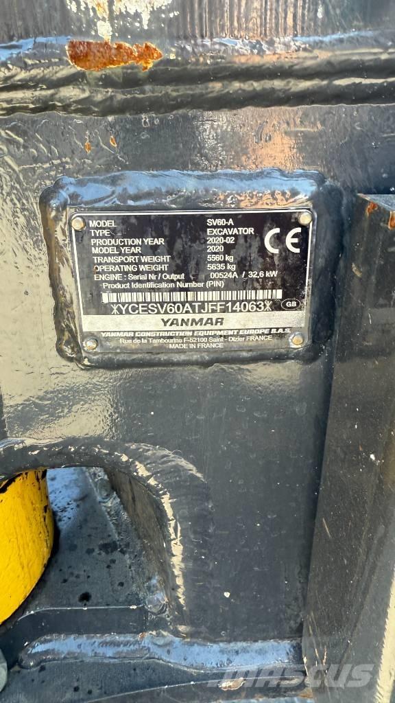 Yanmar SV 60 Mini excavators < 7t