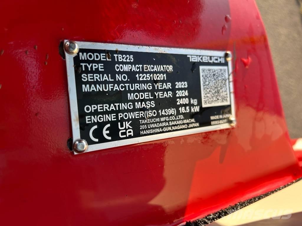 Takeuchi TB 225A V3 Mini excavators < 7t