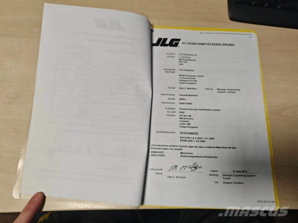 JLG 660 SJ Telescopic boom lifts