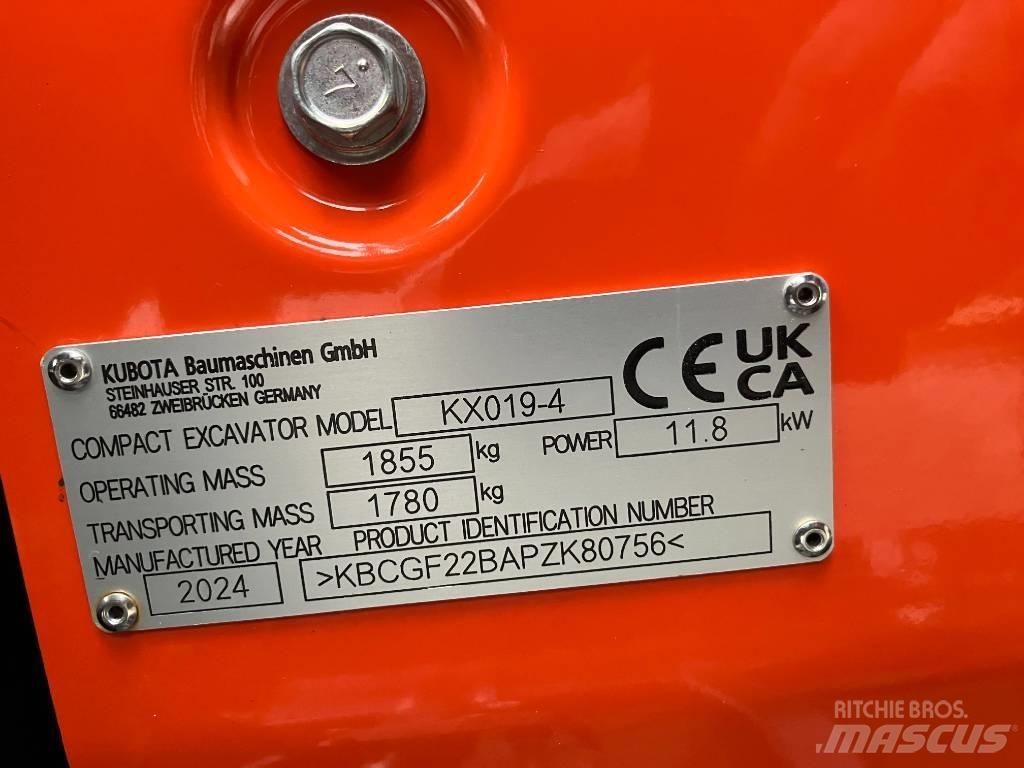 Kubota KX 019-4 Mini excavators < 7t
