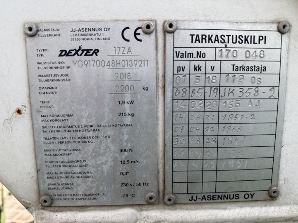 Dexter 17ZA Trailer mounted aerial platforms