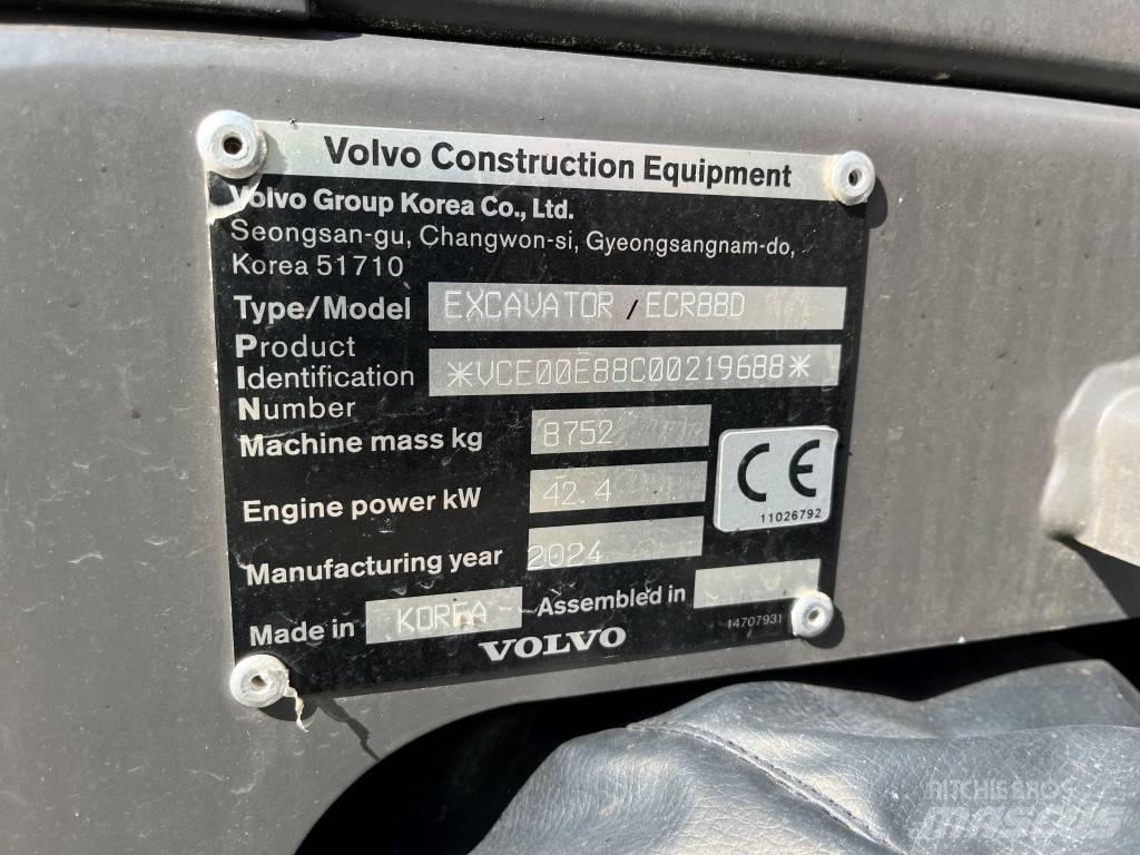 Volvo ECR88D Midi excavators  7t - 12t