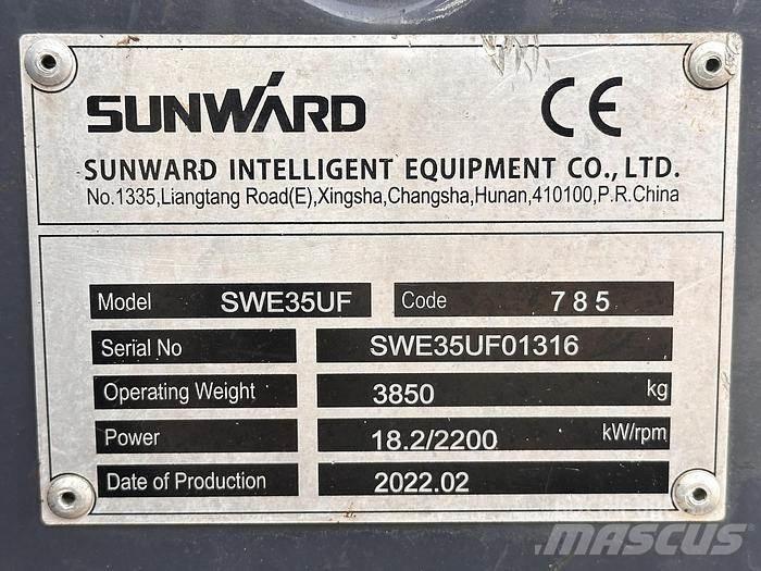 Sunward SWE35UF Mini excavators < 7t